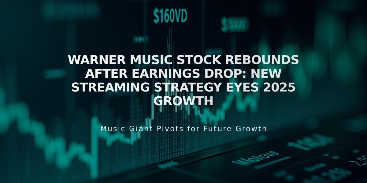 Warner Music Stock Rebounds After Earnings Drop: New Streaming Strategy Eyes 2025 Growth