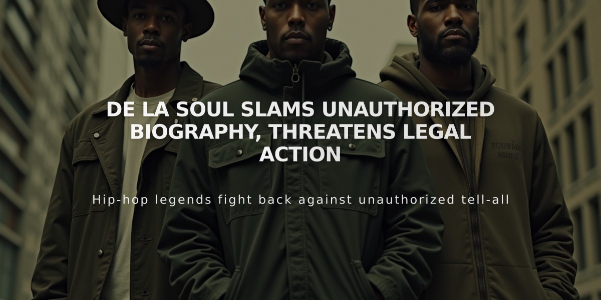 De La Soul Slams Unauthorized Biography, Threatens Legal Action