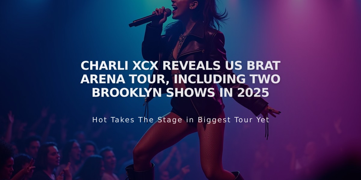 Charli XCX Reveals US BRAT Arena Tour, Including Two Brooklyn Shows in 2025