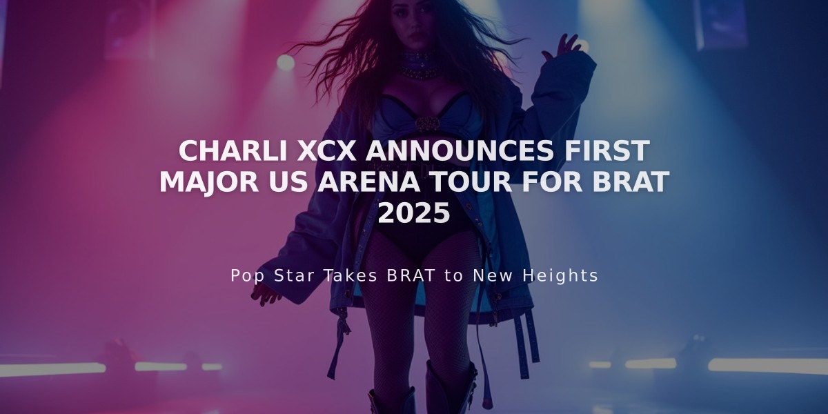 Charli XCX Announces First Major US Arena Tour for BRAT 2025