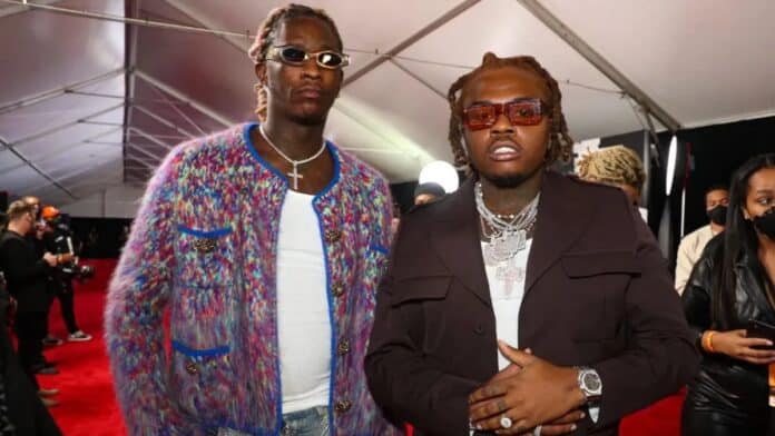 Young Thug and Gunna pose together