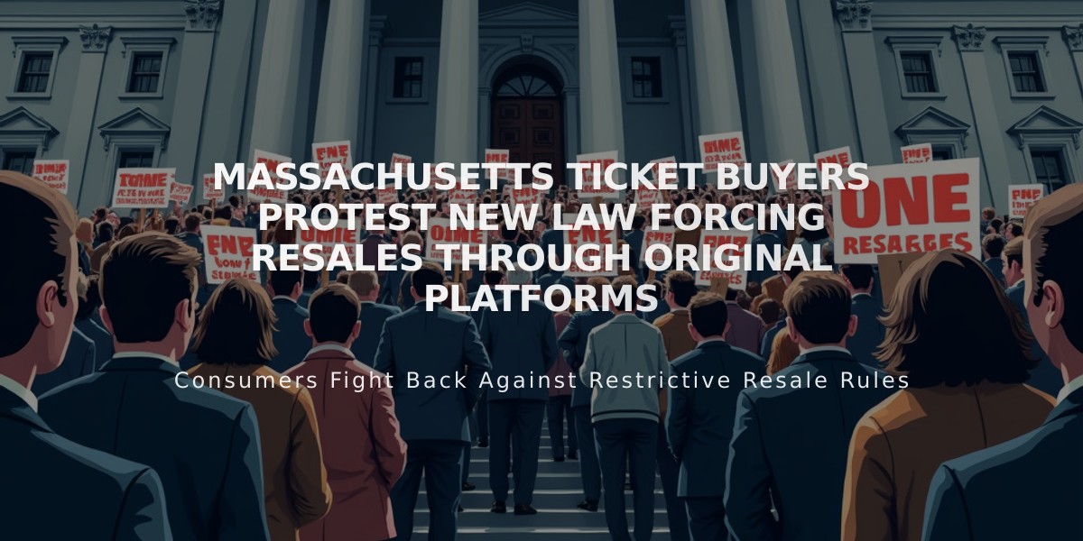 Massachusetts Ticket Buyers Protest New Law Forcing Resales Through Original Platforms