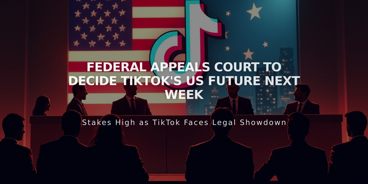 Federal Appeals Court to Decide TikTok's US Future Next Week