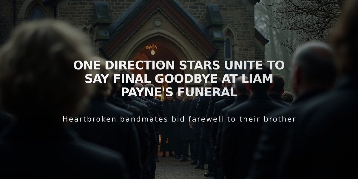 One Direction Stars Unite to Say Final Goodbye at Liam Payne's Funeral