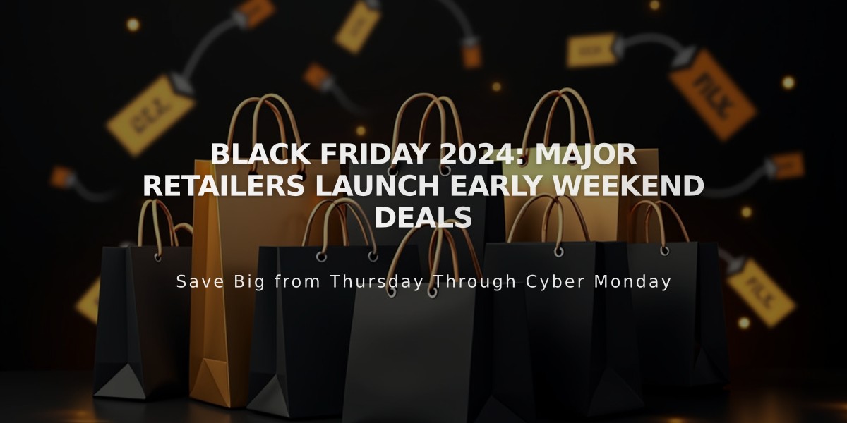 Black Friday 2024: Major Retailers Launch Early Weekend Deals