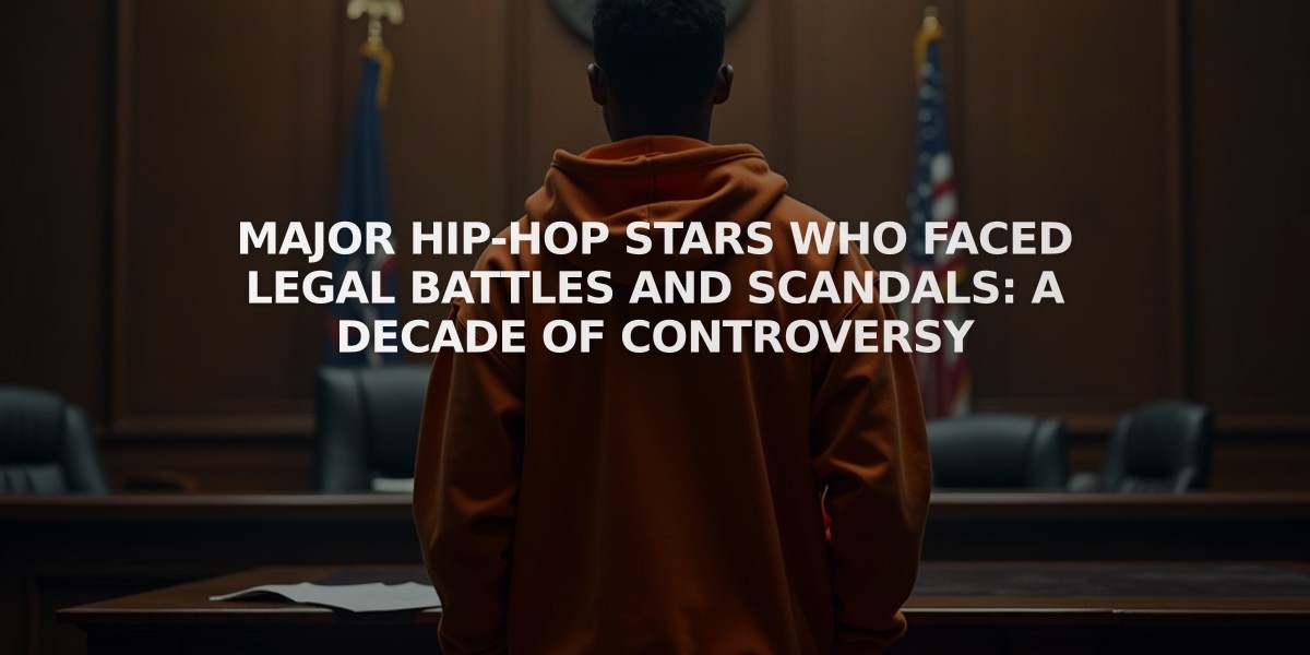 Major Hip-Hop Stars Who Faced Legal Battles and Scandals: A Decade of Controversy