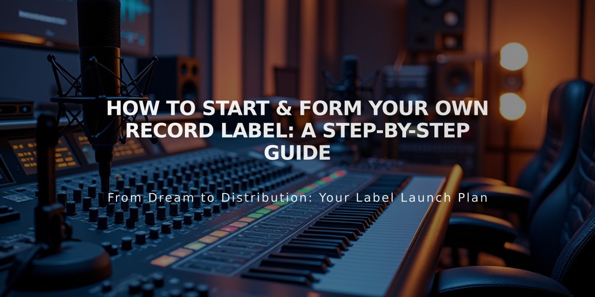 How to Start & Form Your Own Record Label: A Step-by-Step Guide