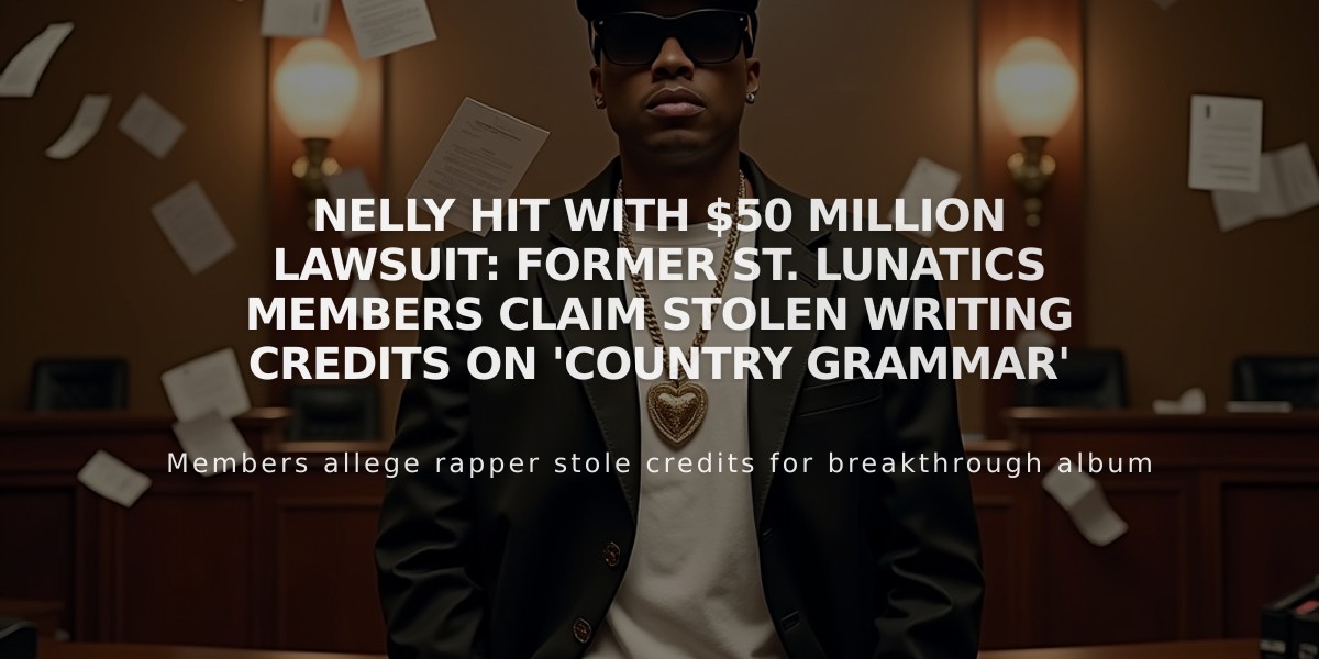 Nelly Hit With $50 Million Lawsuit: Former St. Lunatics Members Claim Stolen Writing Credits on 'Country Grammar'