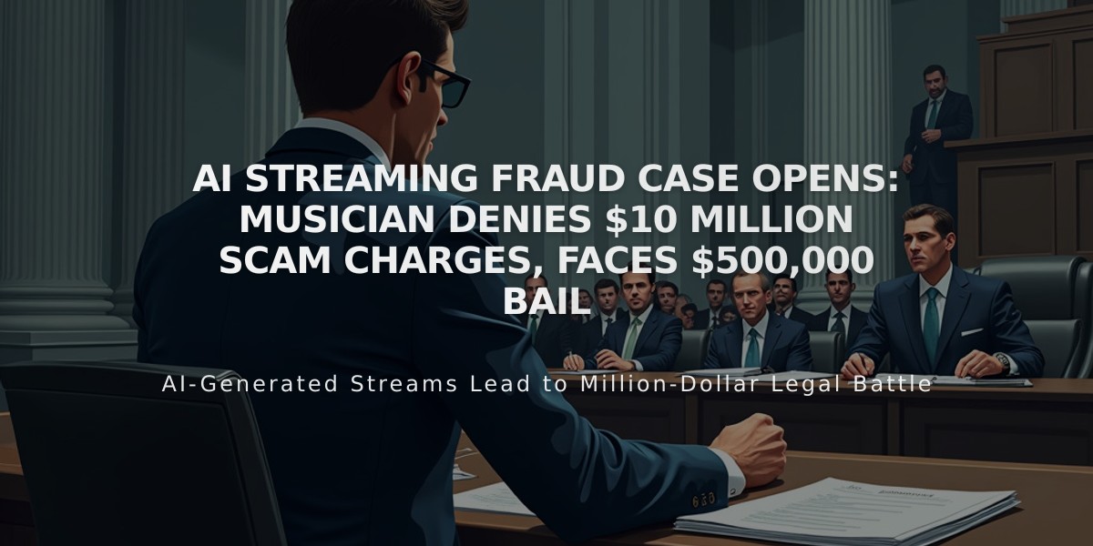 AI Streaming Fraud Case Opens: Musician Denies $10 Million Scam Charges, Faces $500,000 Bail