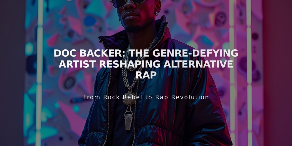 Doc Backer: The Genre-Defying Artist Reshaping Alternative Rap