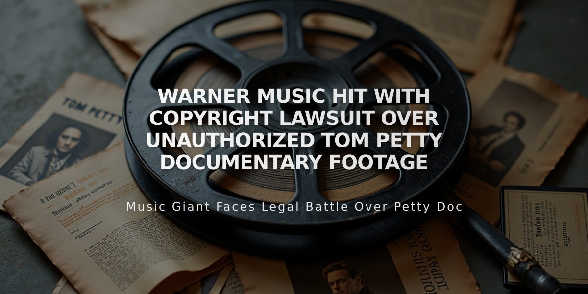 Warner Music Hit With Copyright Lawsuit Over Unauthorized Tom Petty Documentary Footage