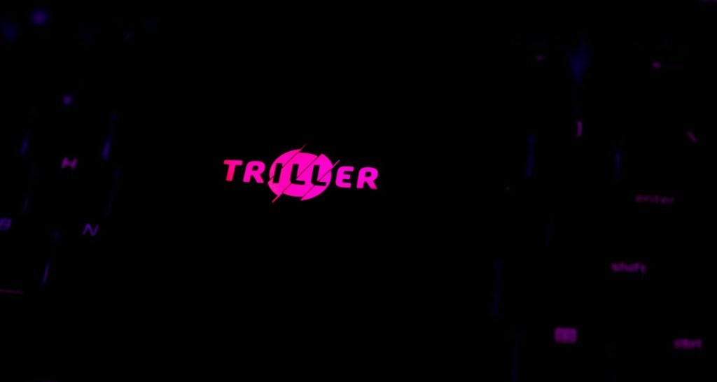 Triller logo against dark background