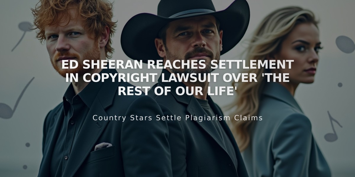 Ed Sheeran Reaches Settlement in Copyright Lawsuit Over 'The Rest Of Our Life'