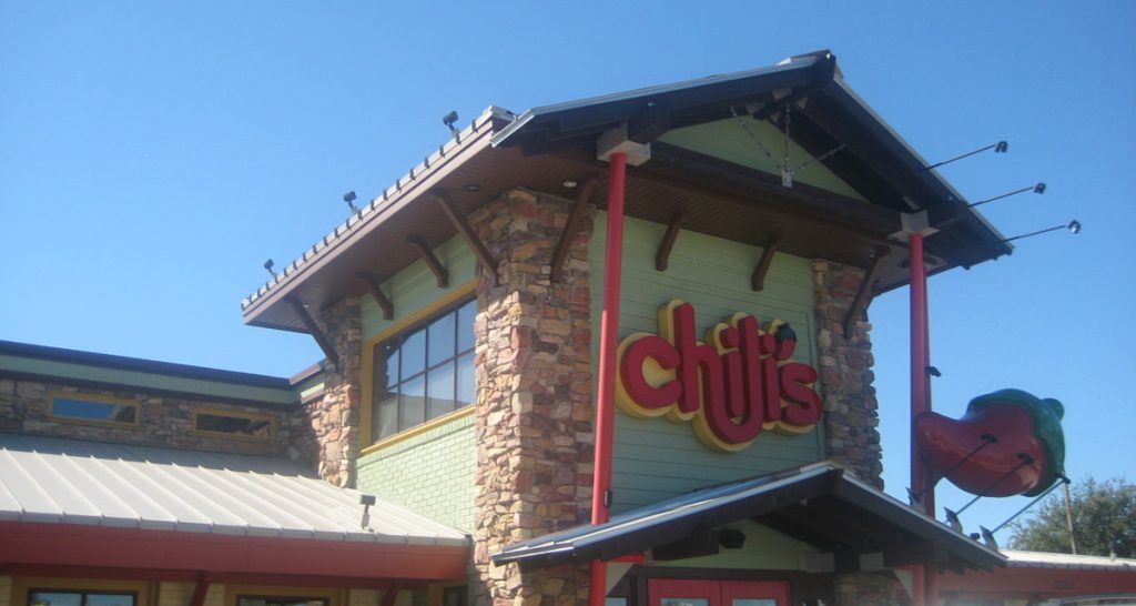 Chilis restaurant exterior in Dallas