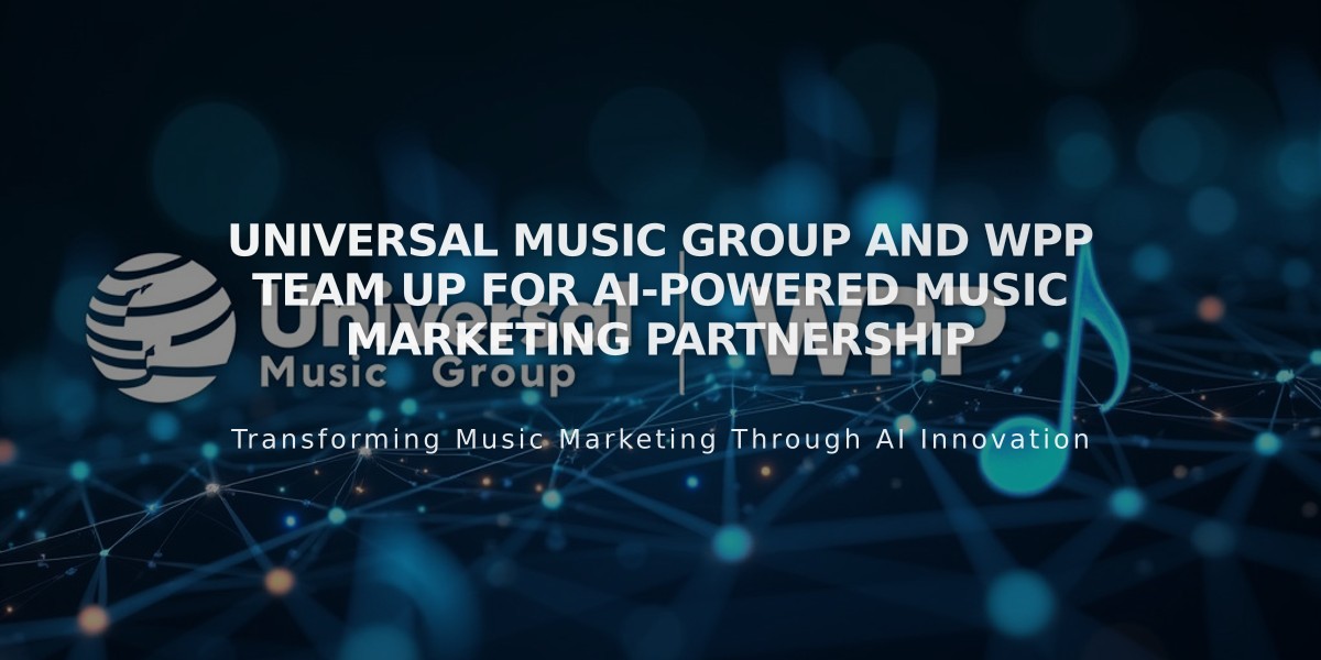 Universal Music Group and WPP Team Up for AI-Powered Music Marketing Partnership