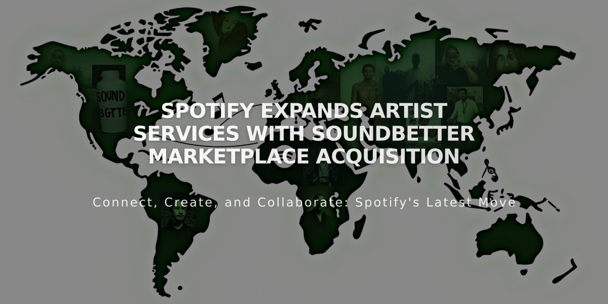 Spotify Expands Artist Services with SoundBetter Marketplace Acquisition