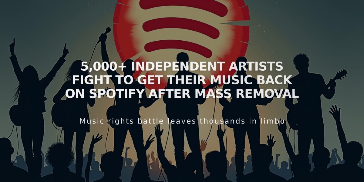 5,000+ Independent Artists Fight to Get Their Music Back on Spotify After Mass Removal