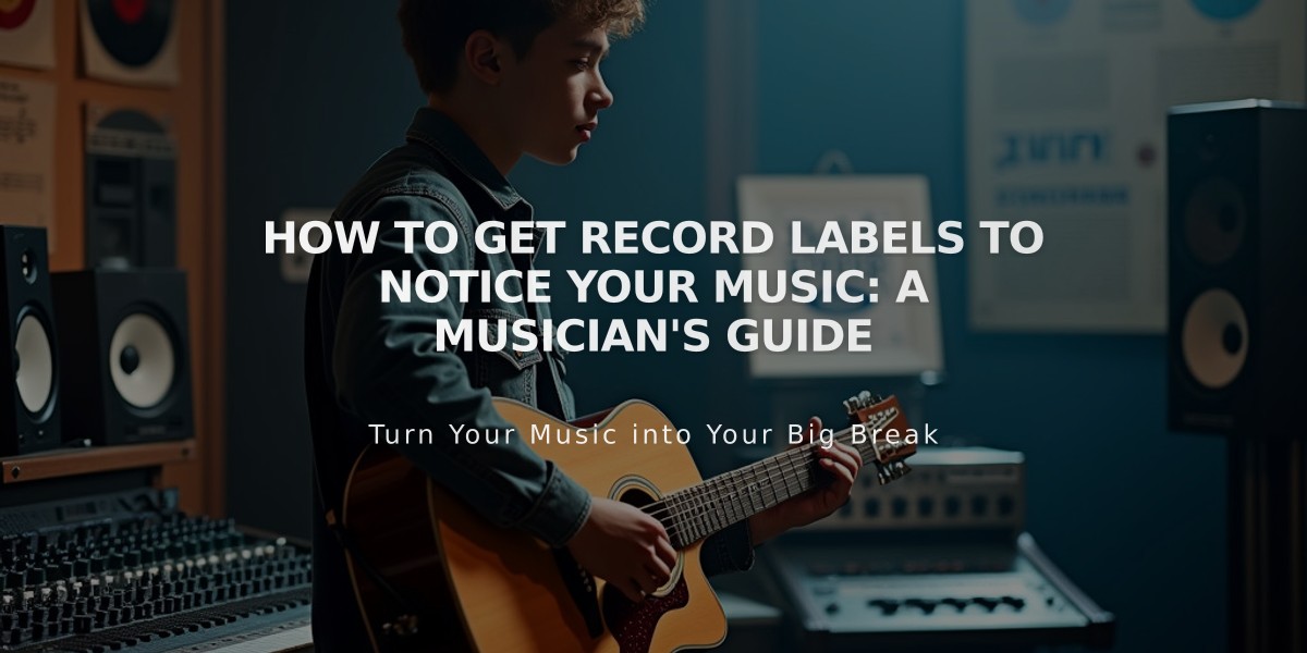 How to Get Record Labels to Notice Your Music: A Musician's Guide