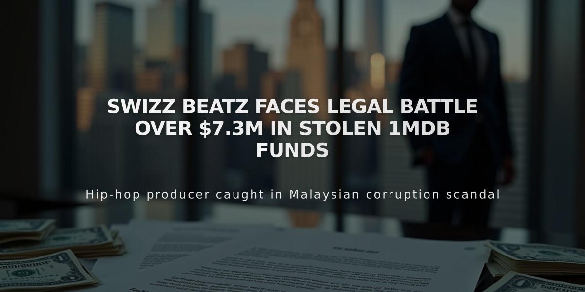 Swizz Beatz Faces Legal Battle Over $7.3M in Stolen 1MDB Funds