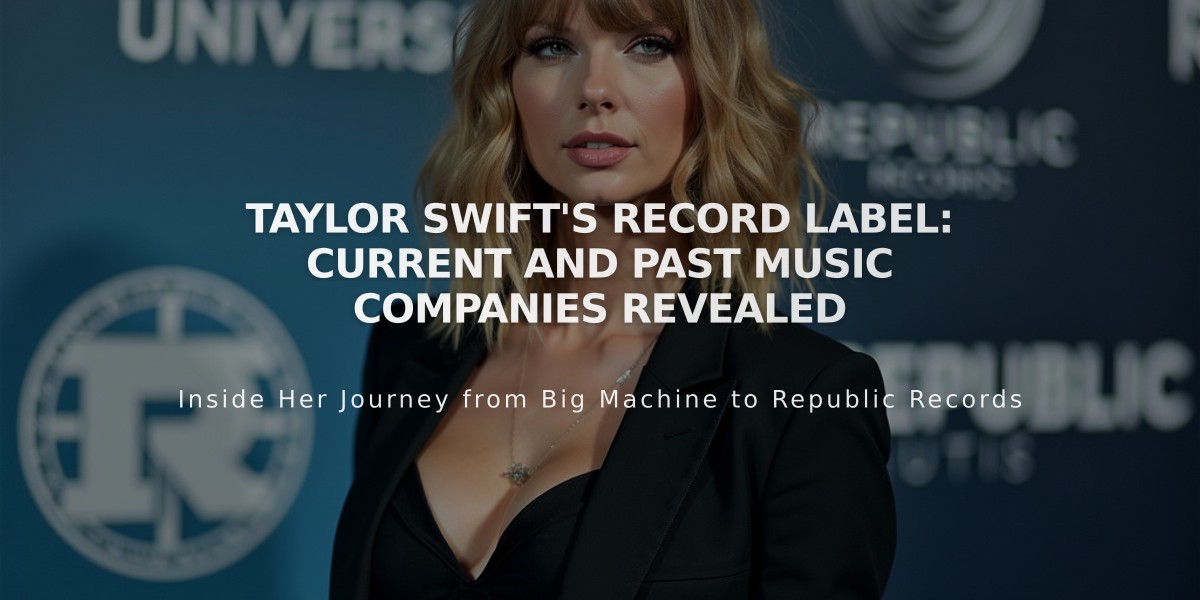 Taylor Swift's Record Label: Current and Past Music Companies Revealed