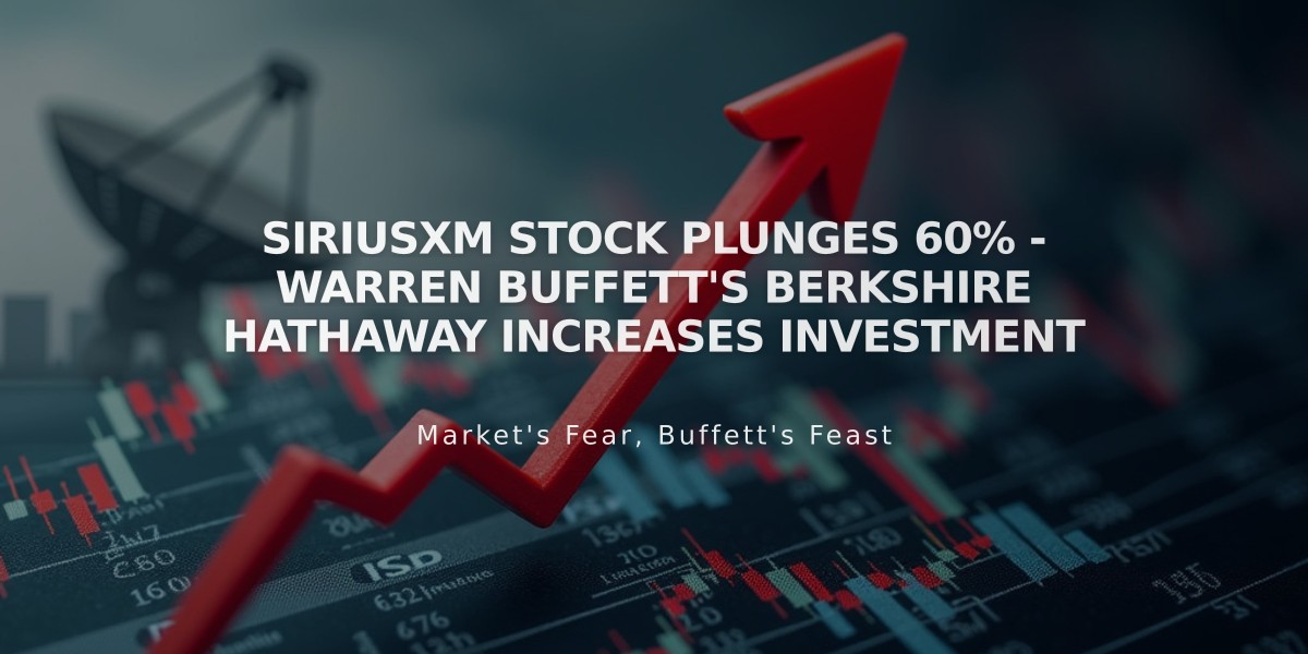 SiriusXM Stock Plunges 60% - Warren Buffett's Berkshire Hathaway Increases Investment