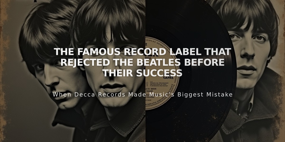 The Famous Record Label That Rejected The Beatles Before Their Success