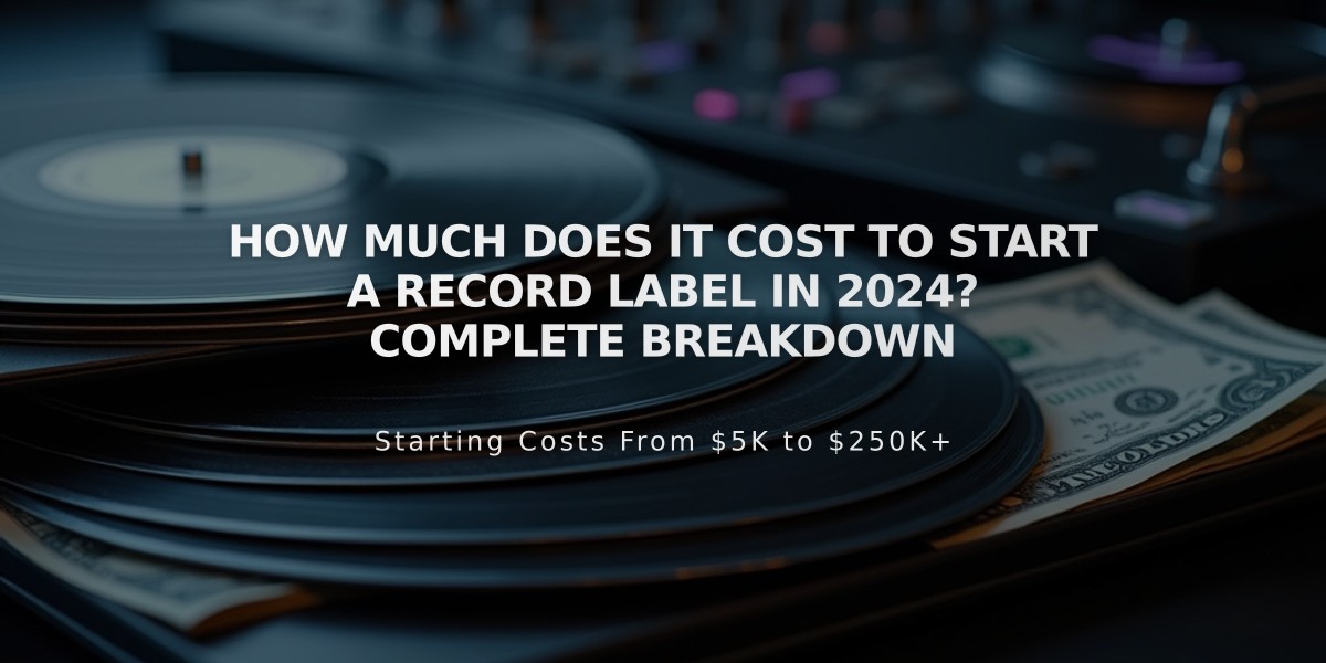 How Much Does It Cost to Start a Record Label in 2024? Complete Breakdown