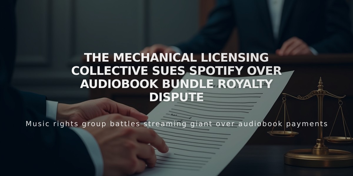 The Mechanical Licensing Collective Sues Spotify Over Audiobook Bundle Royalty Dispute