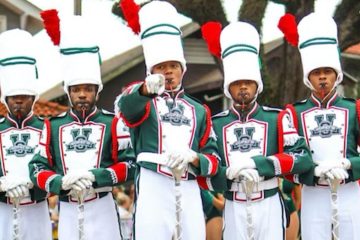 Mississippi marching band at inauguration ceremony