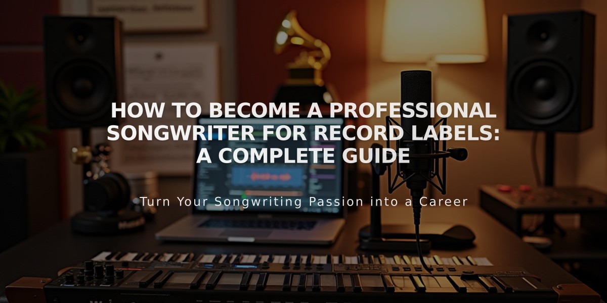 How to Become a Professional Songwriter for Record Labels: A Complete Guide