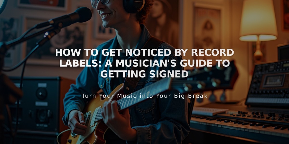 How to Get Noticed by Record Labels: A Musician's Guide to Getting Signed