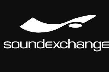 SoundExchange logo with black backdrop