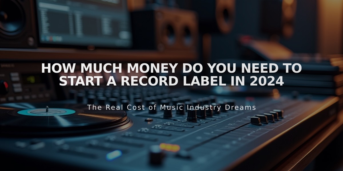 How Much Money Do You Need to Start a Record Label in 2024