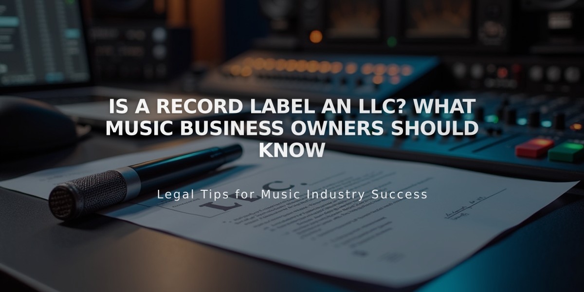 Is a Record Label an LLC? What Music Business Owners Should Know