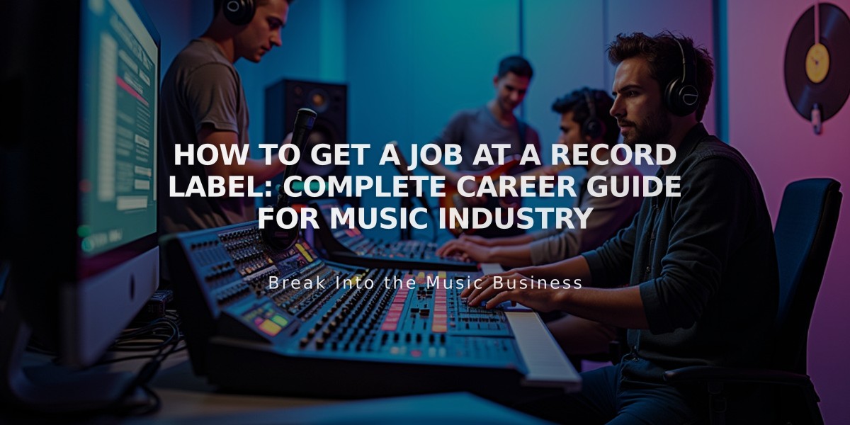 How to Get a Job at a Record Label: Complete Career Guide for Music Industry