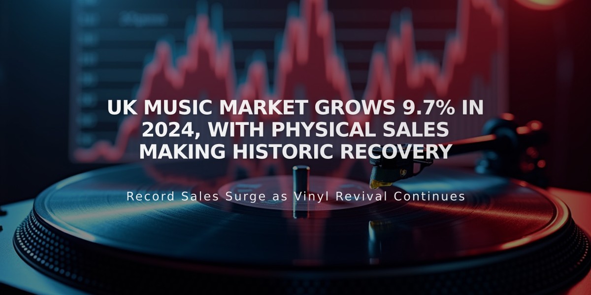 UK Music Market Grows 9.7% in 2024, with Physical Sales Making Historic Recovery