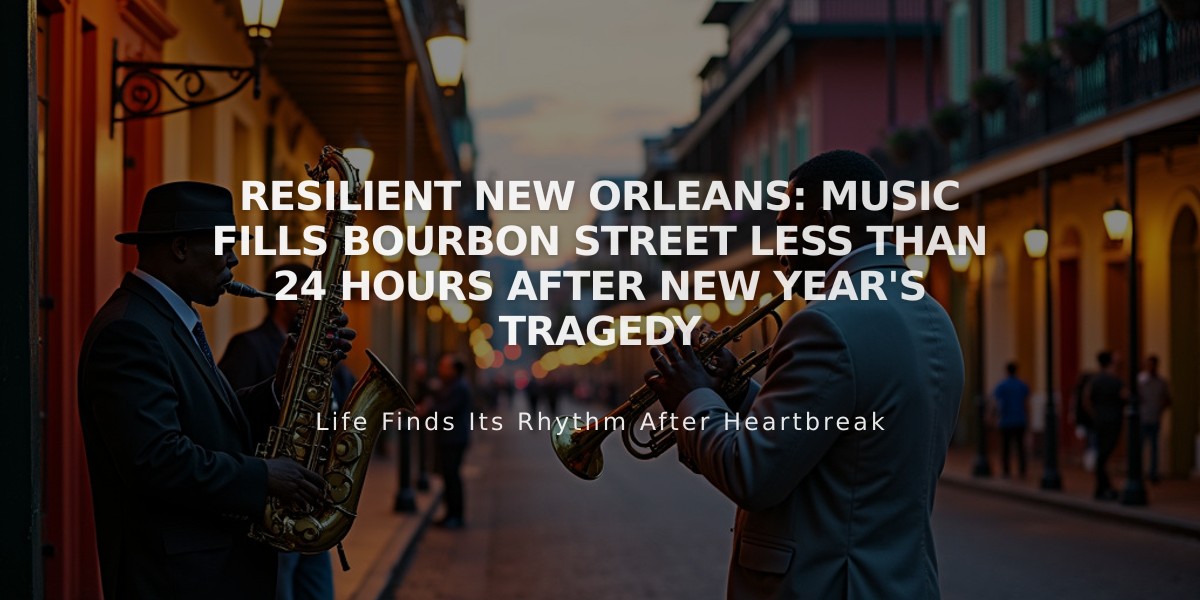 Resilient New Orleans: Music Fills Bourbon Street Less Than 24 Hours After New Year's Tragedy