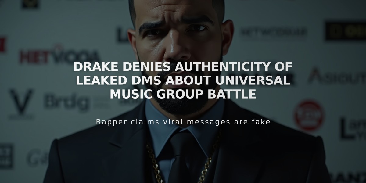 Drake Denies Authenticity of Leaked DMs About Universal Music Group Battle