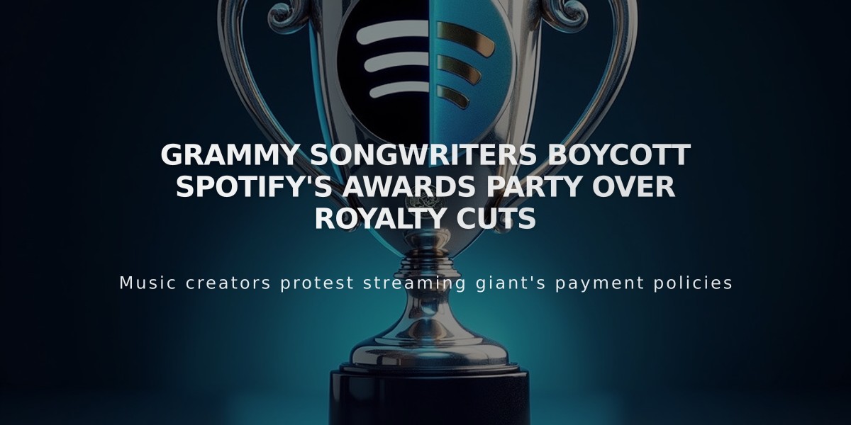 Grammy Songwriters Boycott Spotify's Awards Party Over Royalty Cuts