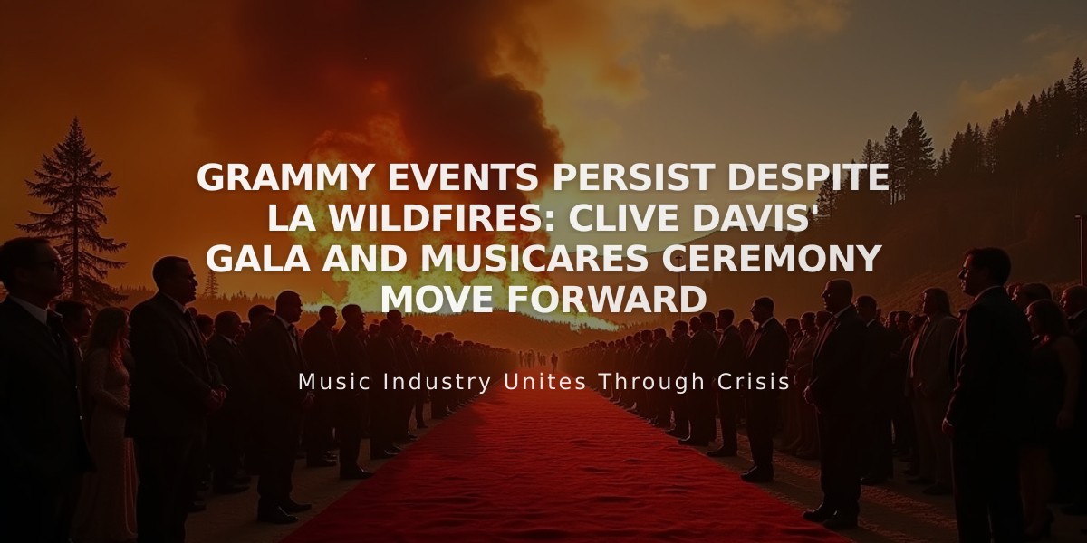 Grammy Events Persist Despite LA Wildfires: Clive Davis' Gala and MusiCares Ceremony Move Forward