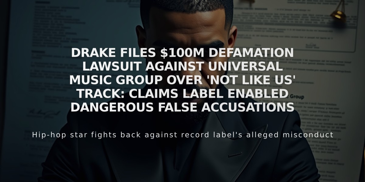 Drake Files $100M Defamation Lawsuit Against Universal Music Group Over 'Not Like Us' Track: Claims Label Enabled Dangerous False Accusations