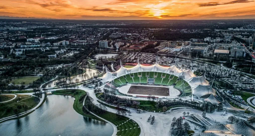 Aerial cityscape of Munich, Germany