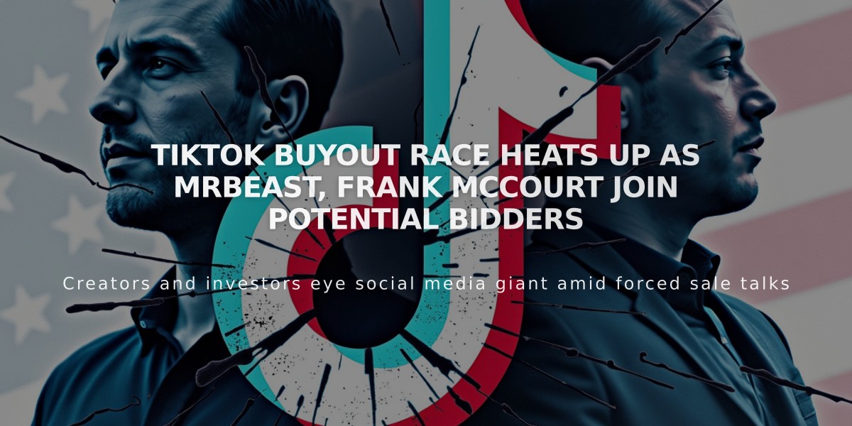 TikTok Buyout Race Heats Up as MrBeast, Frank McCourt Join Potential Bidders