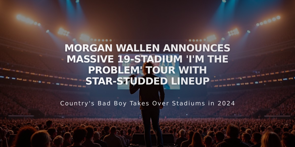 Morgan Wallen Announces Massive 19-Stadium 'I'm the Problem' Tour With Star-Studded Lineup