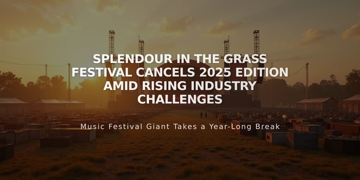 Splendour in the Grass Festival Cancels 2025 Edition Amid Rising Industry Challenges