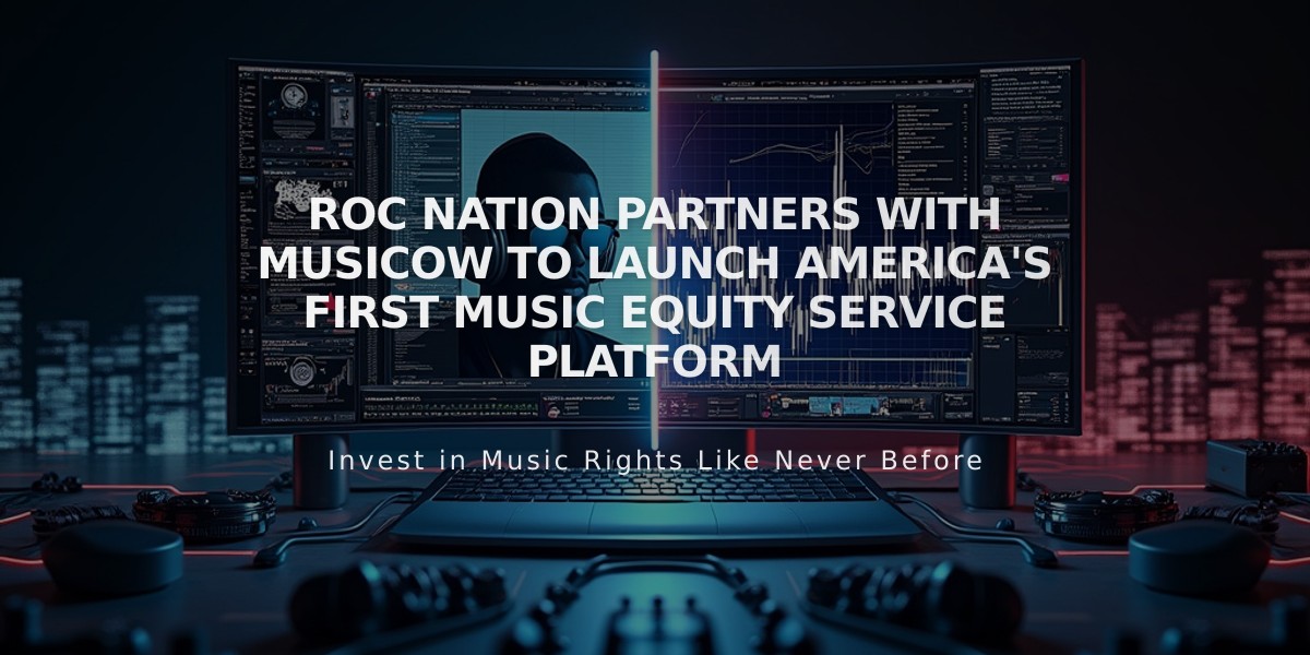 Roc Nation Partners With Musicow to Launch America's First Music Equity Service Platform