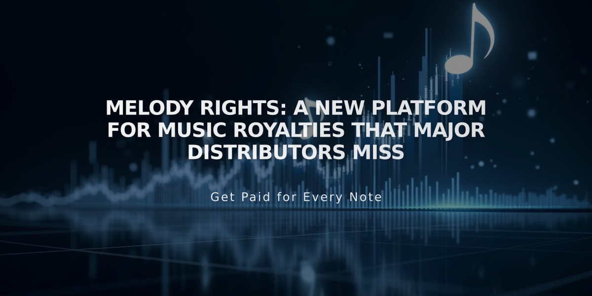 Melody Rights: A New Platform for Music Royalties That Major Distributors Miss