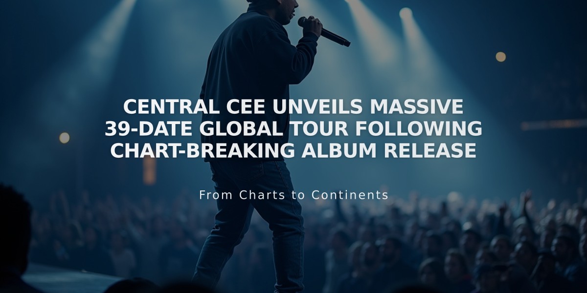 Central Cee Unveils Massive 39-Date Global Tour Following Chart-Breaking Album Release