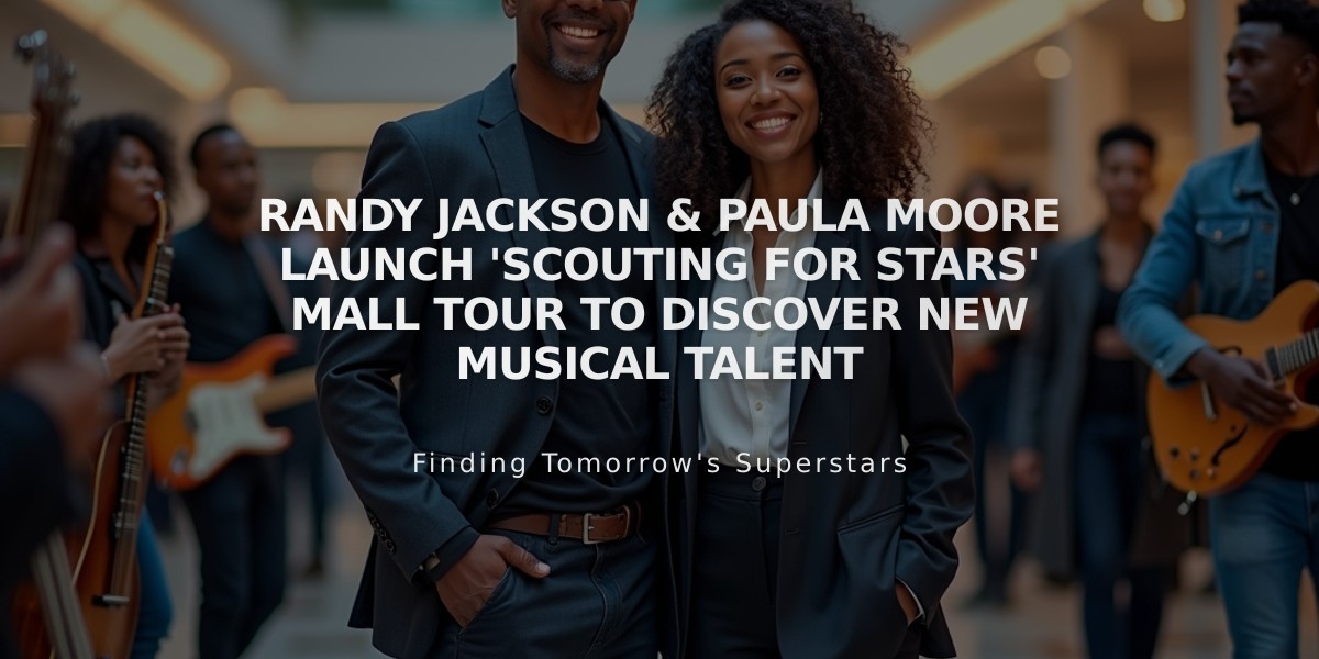 Randy Jackson & Paula Moore Launch 'Scouting for Stars' Mall Tour to Discover New Musical Talent