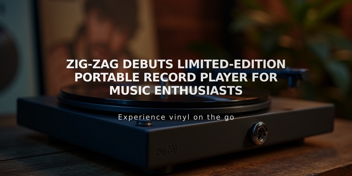 Zig-Zag Debuts Limited-Edition Portable Record Player for Music Enthusiasts